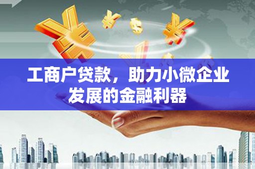 盈江工商户贷款,助力小微企业发展的金融利器 盈江工商户贷款,助力小微企业发展的金融利器
