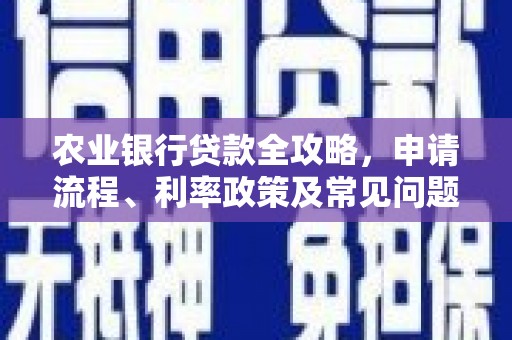盈江农业银行贷款全攻略，申请流程、利率政策及常见问题解析