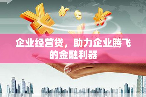 盈江企业经营贷，助力企业腾飞的金融利器