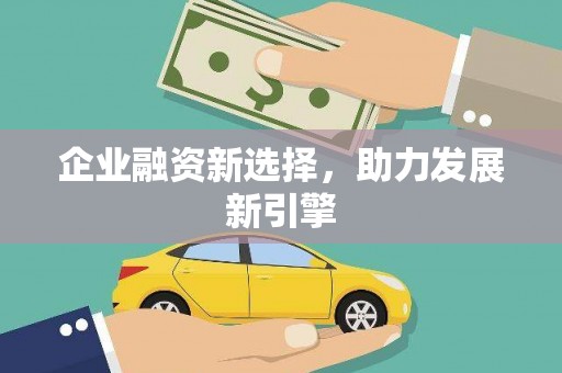 盈江企业融资新选择，助力发展新引擎