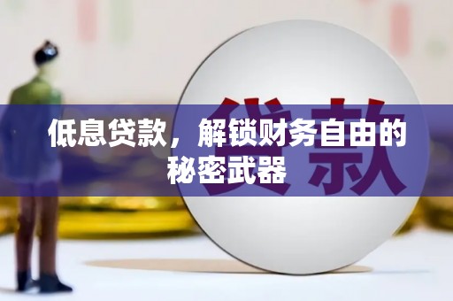 盈江低息贷款，解锁财务自由的秘密武器