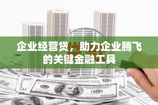 盈江企业经营贷，助力企业腾飞的关键金融工具