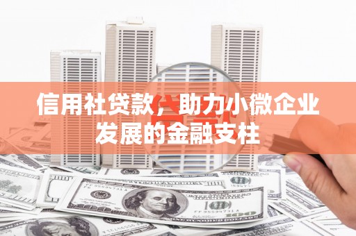 盈江信用社贷款，助力小微企业发展的金融支柱