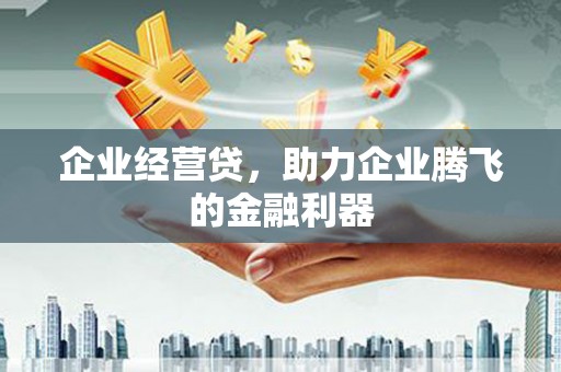 盈江企业经营贷，助力企业腾飞的金融利器