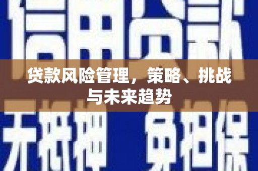 盈江贷款风险管理，策略、挑战与未来趋势