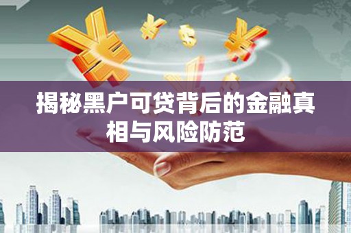 盈江揭秘黑户可贷背后的金融真相与风险防范
