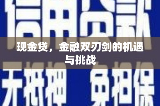 盈江现金贷，金融双刃剑的机遇与挑战
