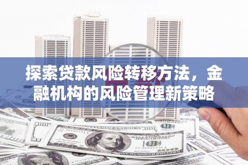 盈江探索贷款风险转移方法，金融机构的风险管理新策略