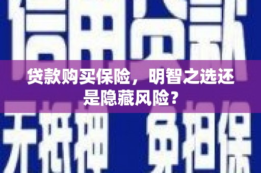 盈江贷款购买保险，明智之选还是隐藏风险？