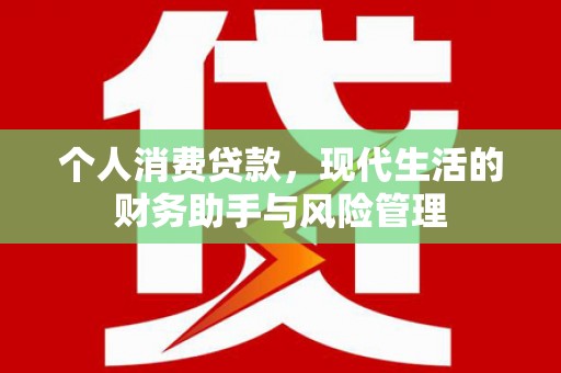 盈江个人消费贷款，现代生活的财务助手与风险管理