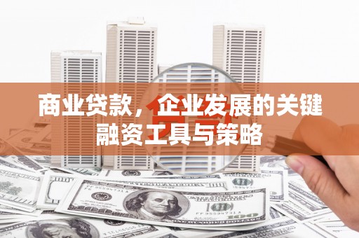 盈江商业贷款，企业发展的关键融资工具与策略