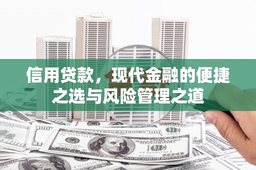 盈江信用贷款，现代金融的便捷之选与风险管理之道
