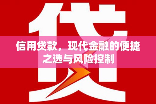 盈江信用贷款，现代金融的便捷之选与风险控制