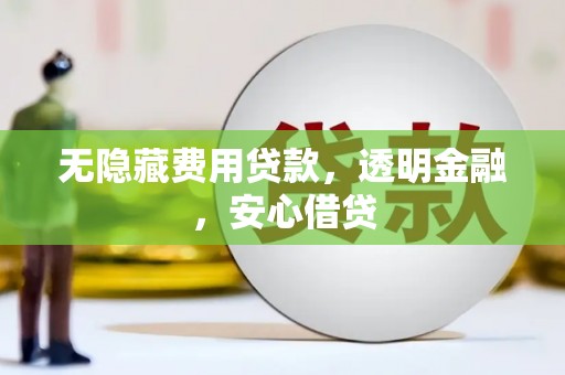 盈江无隐藏费用贷款，透明金融，安心借贷