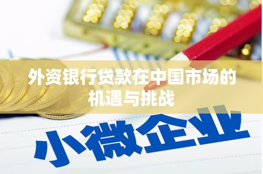 盈江外资银行贷款在中国市场的机遇与挑战