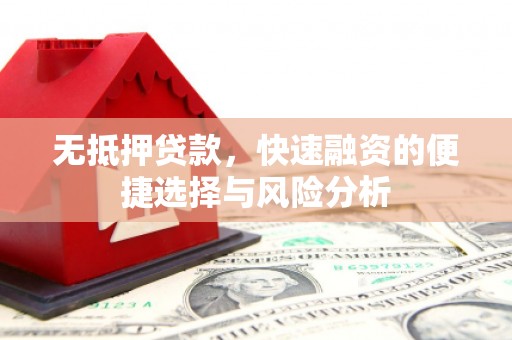 盈江无抵押贷款，快速融资的便捷选择与风险分析