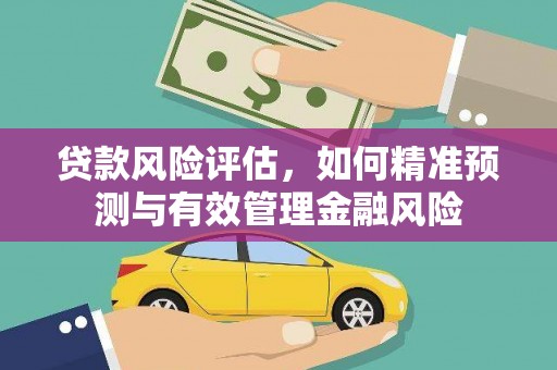 盈江贷款风险评估，如何精准预测与有效管理金融风险