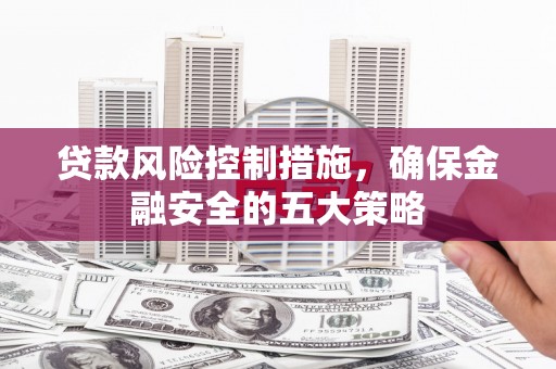 盈江贷款风险控制措施，确保金融安全的五大策略