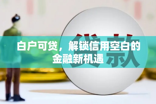 盈江白户可贷，解锁信用空白的金融新机遇