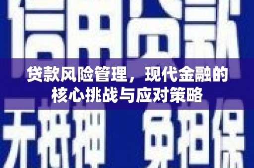 盈江贷款风险管理，现代金融的核心挑战与应对策略