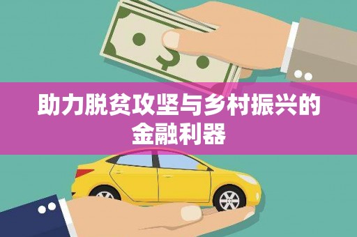 盈江助力脱贫攻坚与乡村振兴的金融利器