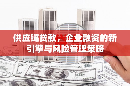 盈江供应链贷款，企业融资的新引擎与风险管理策略
