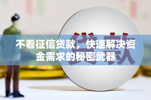 盈江不看征信贷款，快速解决资金需求的秘密武器