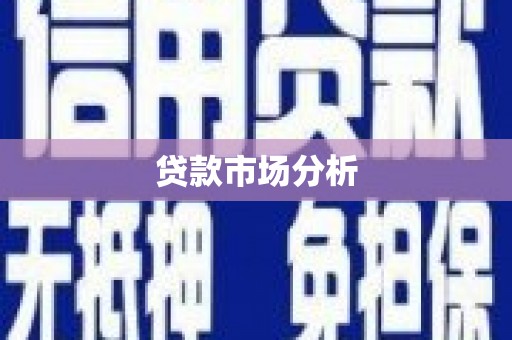 盈江贷款市场分析