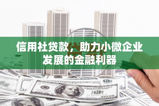 盈江信用社贷款，助力小微企业发展的金融利器