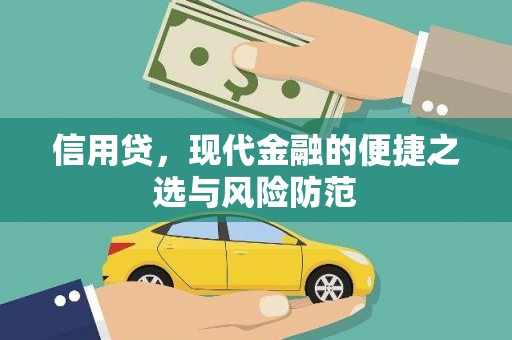 盈江信用贷，现代金融的便捷之选与风险防范