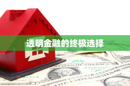 盈江透明金融的终极选择